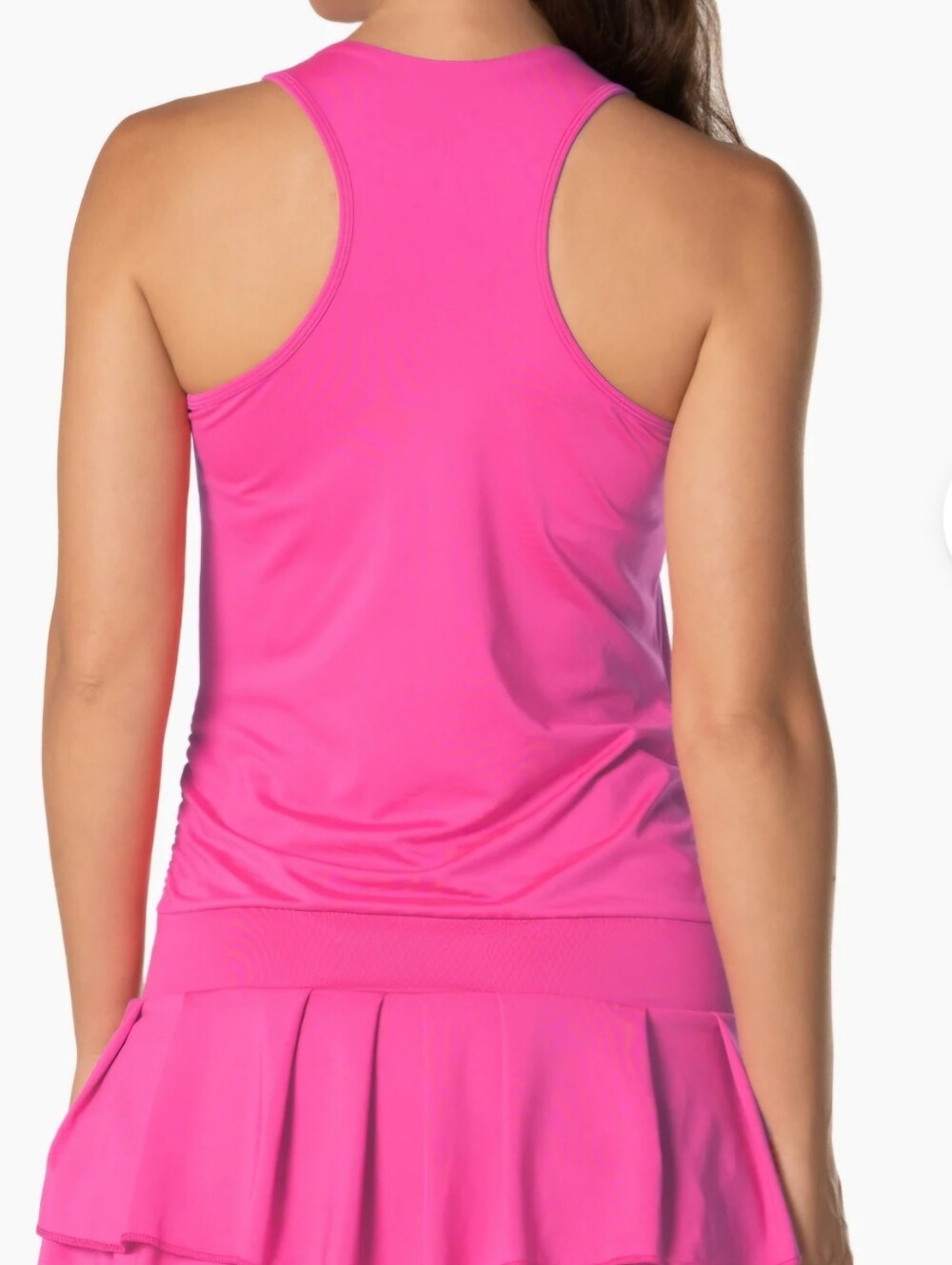 Tennis/Pickle Ball Dress - Lucky in Love Hot Pink Sleeveless Mini Dress - Picture 3 of 3